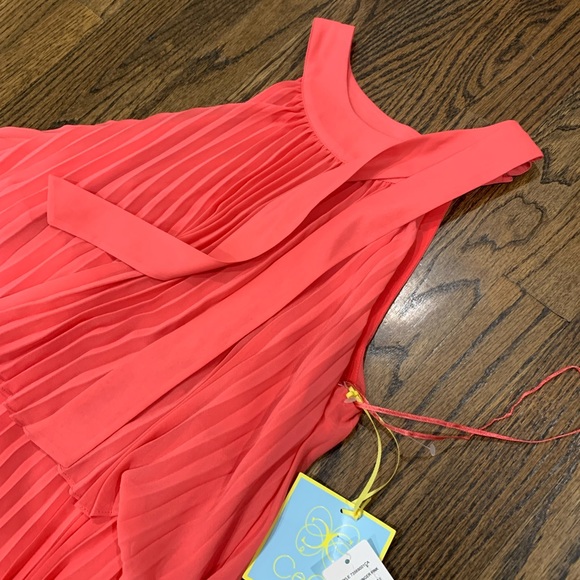 New CeCe Pleated Dress Ginger Pink Size 2 - Picture 8 of 12